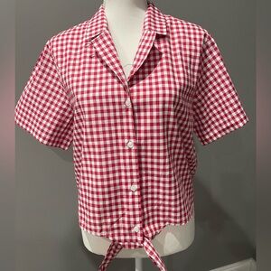 Wrangler Retro Red and White Plaid Shirt
